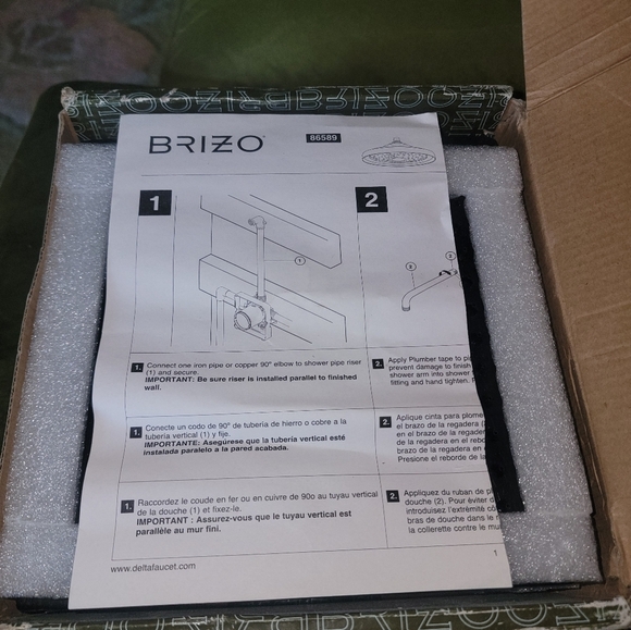 NIB BRIZO Venetian Bronze Showerhead 2.5 gpm 9.5L/MIN ASME - Picture 6 of 8